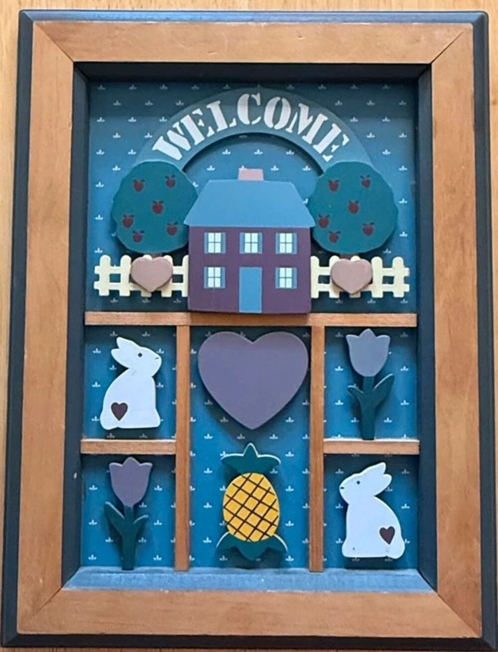 Vintage 1987 Habersham Country Cottagecore  Collection 3D Shadow Box Wall Decor